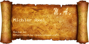 Michler Axel névjegykártya